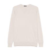 Drumohr Beige Crew Neck Sweater Beige, Herr