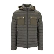 Herno Zip Jacka med Avtagbar Huva Green, Herr