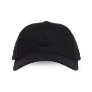 Moncler Svart Baseballkeps med Patch Black, Dam