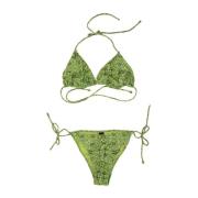 Aniye By Floral Lace-Up Bikini Green, Dam