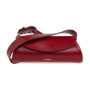 Jil Sander Axelväska Cannolo Mini Red, Dam