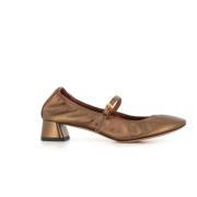 Lanvin Bronsläder Ballerina Flats Brown, Dam