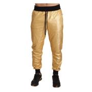 Dolce & Gabbana Guld År för Gris Sweatpants Yellow, Herr