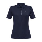 Lacoste Polo med logopatch Blue, Dam