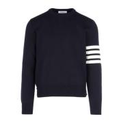 Thom Browne Stiliga Stickade Plagg Blue, Herr