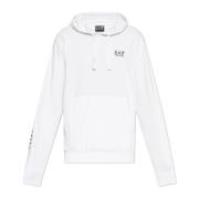 Emporio Armani EA7 Sweatshirt med logotyp White, Herr