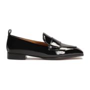 Kazar Lackade loafers med platta klackar Black, Dam