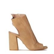 Kazar Damers ljusbruna peep toe-stövlar Brown, Dam