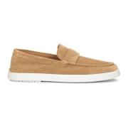 Kazar Beige slip-on sneakers på en vit sula Beige, Herr