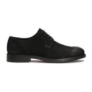 Kazar Klassiska svarta nubuck halvskor Black, Herr