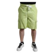 Dolce & Gabbana Stiliga Bermuda Cargo Shorts i Grön Green, Herr