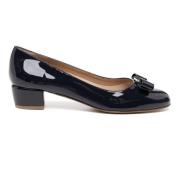 Salvatore Ferragamo Blå Oxford Vara 1 Skor Black, Dam