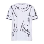 Balmain T-shirt med tryck White, Herr