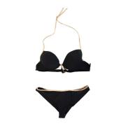 Alviero Martini 1a Classe Ikonisk Bikini med Snören Black, Dam