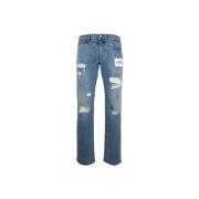 Dolce & Gabbana Herr Jeans med knappgylf Blue, Herr