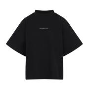 Balenciaga Svart Bomull T-shirt för Kvinnor Black, Dam