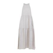 Peserico Elegant Naken Maxi Klänning Gray, Dam