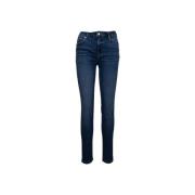 Liu Jo Skinny Dragkedja Knapp Jeans Blue, Dam