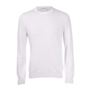 Gran Sasso Round-neck Knitwear White, Herr