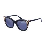 Salvatore Ferragamo Cat Eye Acetat Solglasögon med UV-skydd Black, Dam