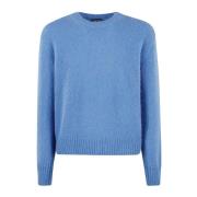 Tom Ford Crew Neck Stickad Tröja Blue, Herr