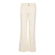 Saint Tropez Flared Wide Leg Jeans Ice Beige, Dam