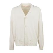 Marni Stilren Stickad Cardigan för Kvinnor Beige, Herr