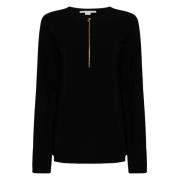 Stella McCartney Topp med ikonisk dragkedja Black, Dam