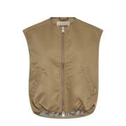 MOS MOSH Bubbeleffekt Väst Jacka Sesame Beige, Dam