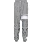 Thom Browne Grå Straight Byxor med 4-Bar Stripe Gray, Herr