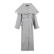 Jacquemus Stilig Caruso Trench Coat Gray, Dam