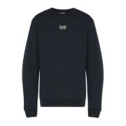 Emporio Armani EA7 Sweatshirt med tryckt logotyp Blue, Herr