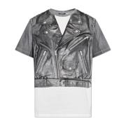 Balmain T-shirt med tryck Gray, Herr