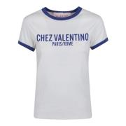 Valentino Garavani Mönstrad T-shirt White, Dam