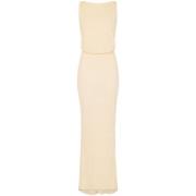 Elisabetta Franchi Elegant Klänning Kollektion Beige, Dam