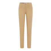 BRAX Beige Mary Byxor Klassiska Fickor Kvalitet Beige, Dam