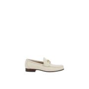 Valentino Garavani Modernt läderloafers med VLogo-plakett Beige, Herr