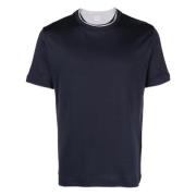 Eleventy Italiensk bomullst-shirt Blue, Herr