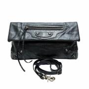 Balenciaga Vintage Pre-owned Laeder crossbodyvskor Black, Dam