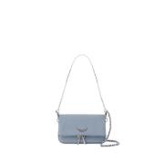 Zadig & Voltaire Blå Läder Crossbody-väska med Kedja Blue, Dam