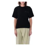 Magliano Svart Waffle Tee med Logo Broderi Black, Herr