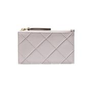 Tory Burch Fleming Soft Nappa Läder Kortfodral Gray, Dam