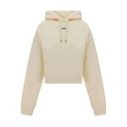 Jacquemus Stilig bomullshoodie med dragsko Beige, Dam