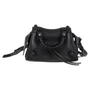 Balenciaga Vintage Pre-owned Laeder crossbodyvskor Black, Dam