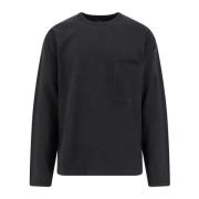 Lemaire Bomull Linne Boxy Tee med Ficka Black, Herr