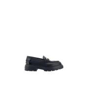 Salvatore Ferragamo Gancini Logo Loafers med Blockklack Black, Dam