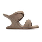 Rick Owens Heeled Mules Twisted Cantilever 8 Brown, Dam