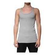 Dolce & Gabbana Grå Bomull Tank Top Gray, Herr