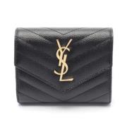 Yves Saint Laurent Vintage Pre-owned Laeder plnbcker Black, Dam