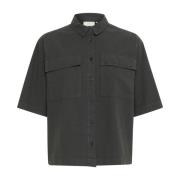 Kaffe Svart Ostron Skjortblus Gray, Dam